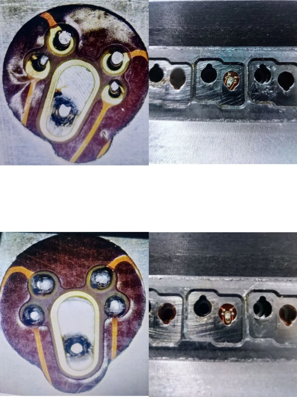 Laser solder joint after processing