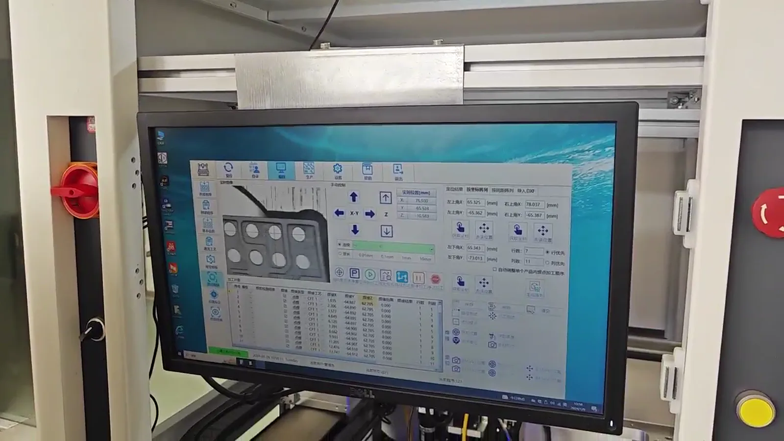 Supplied precision soldering fixture and work area in machine footage