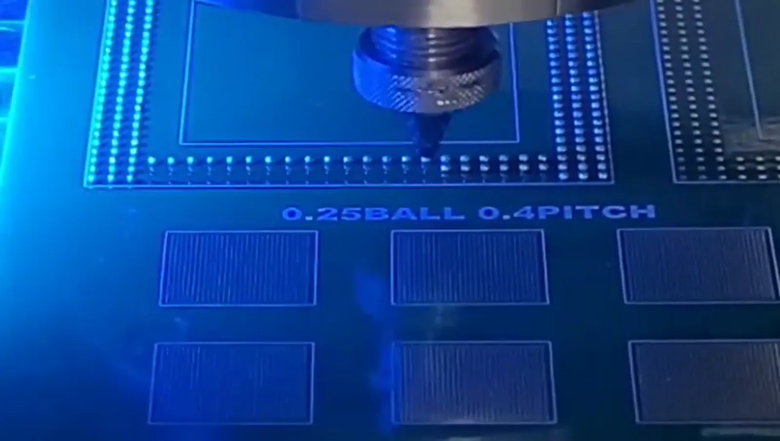 Supplied process frame showing a supported workpiece during localized laser soldering