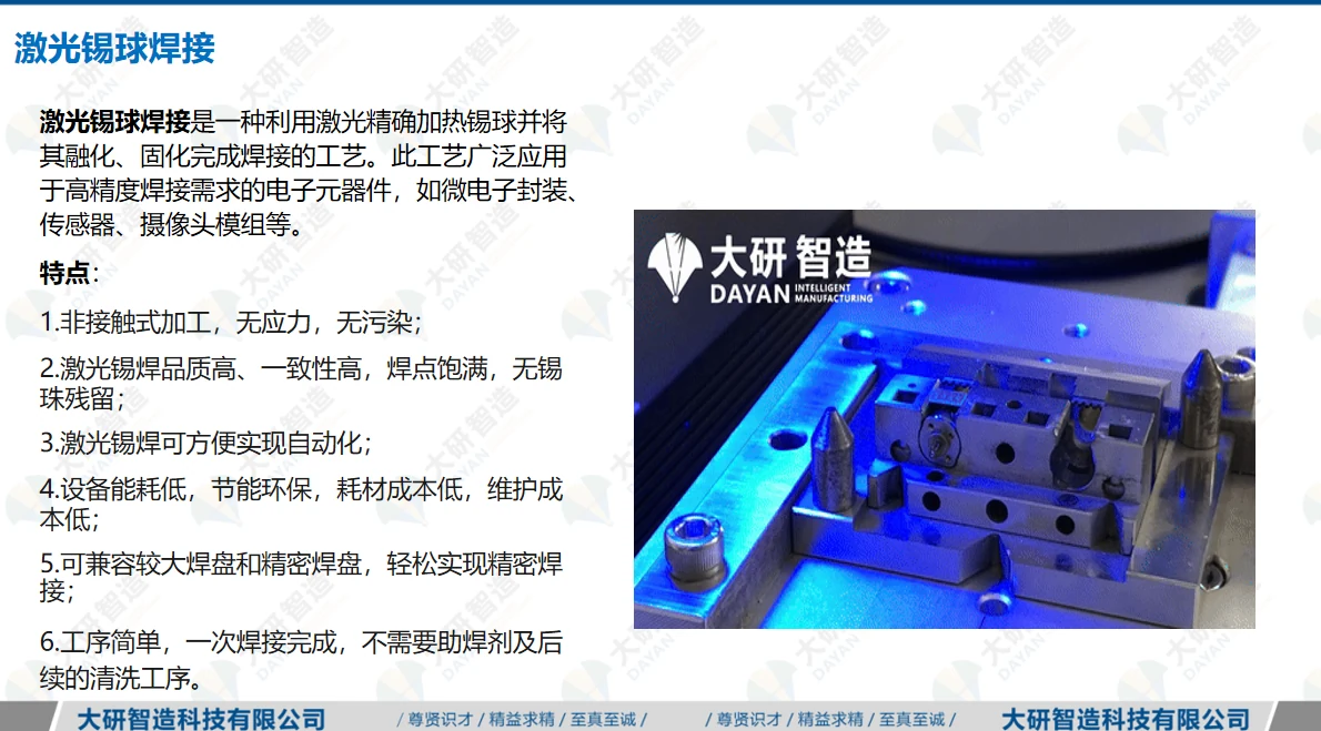 Supplied laser soldering process characteristics visual